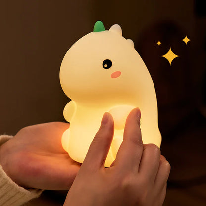 Squishy Silicone Dinosaur LED Night Light