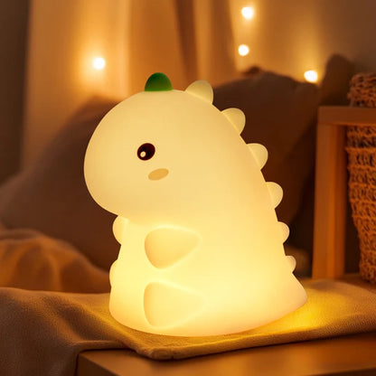 Squishy Silicone Dinosaur LED Night Light