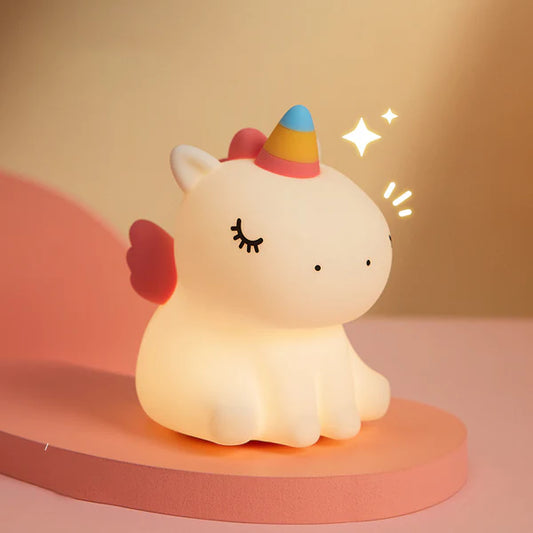 Unicorn Night Light LED Squishy Tap Lamp