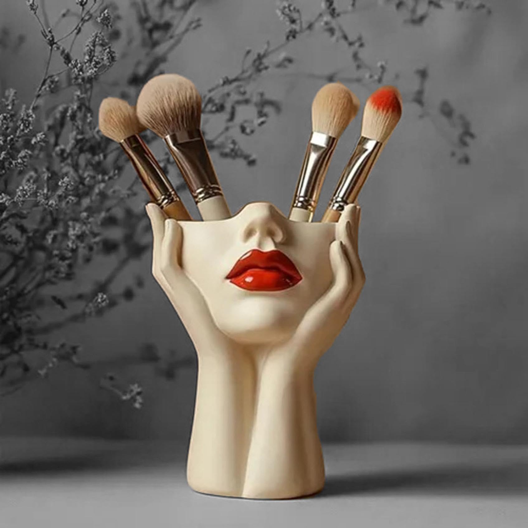 Women's Head Shape Boho Feminist Decoration Makeup Brush Holder