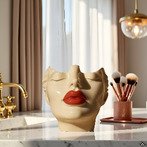Women's Head Shape Boho Feminist Decoration Makeup Brush Holder