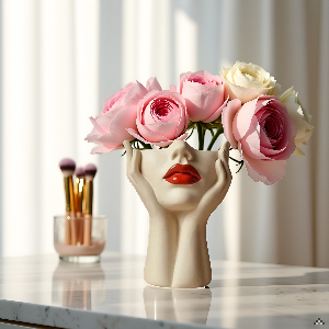 Women's Head Shape Boho Feminist Decoration Makeup Brush Holder