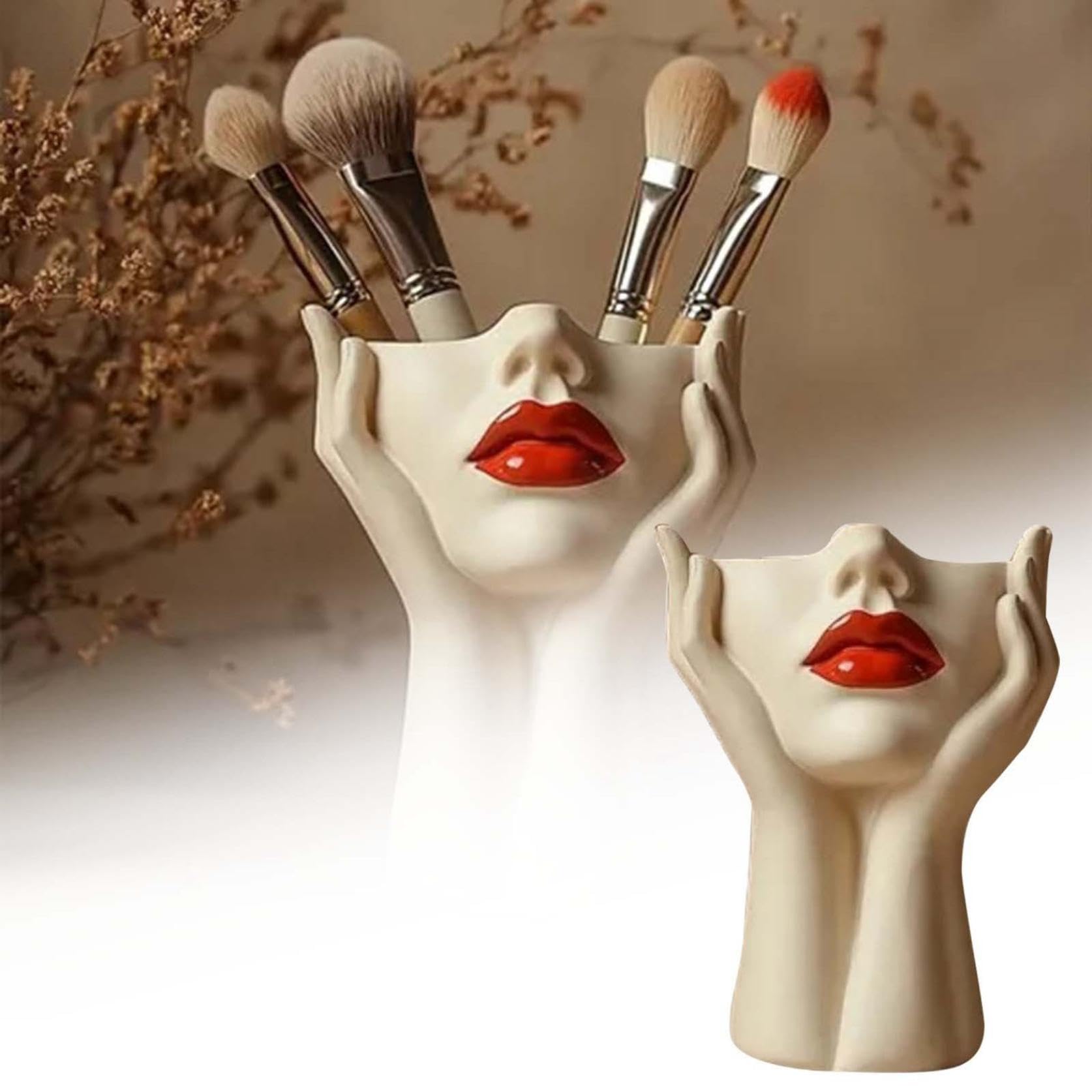 Women's Head Shape Boho Feminist Decoration Makeup Brush Holder