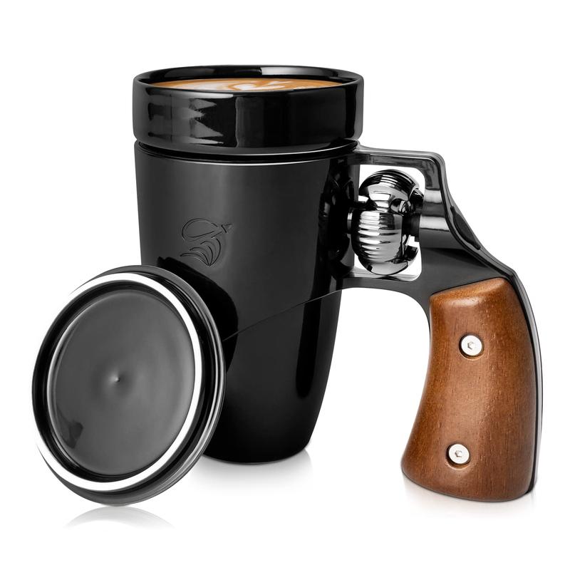 Rotatable Wooden Handle Playable Fidgets Coffee Mug
