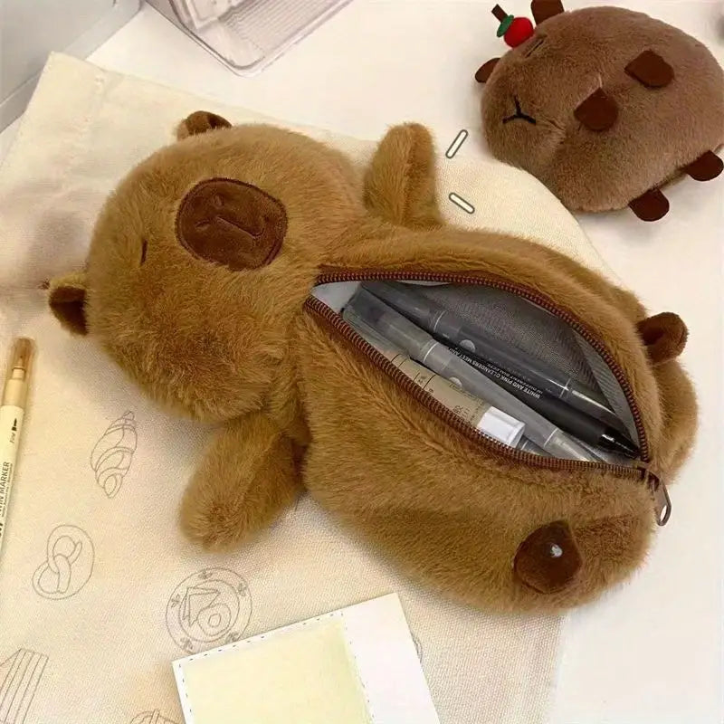 Capybara Plush Pencil Case