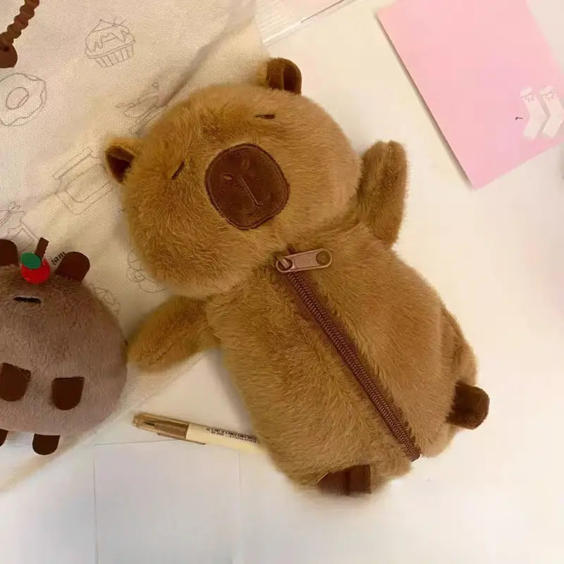 Capybara Plush Pencil Case