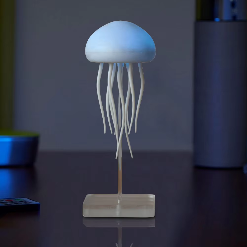 Lámpara de noche colgante con control de voz RGB de medusas