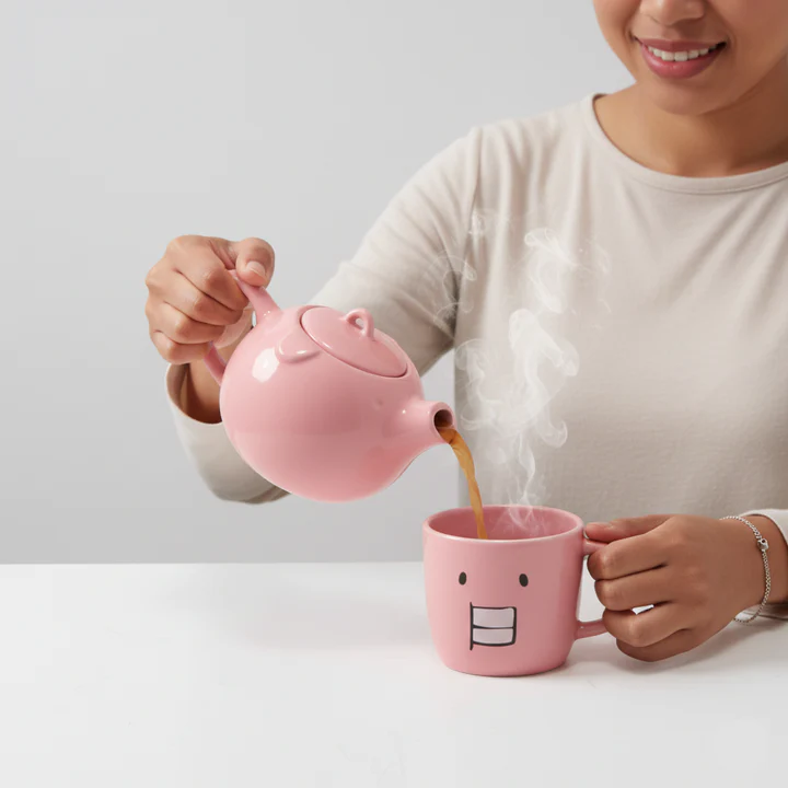Cute Cartoon Piggy Teapot