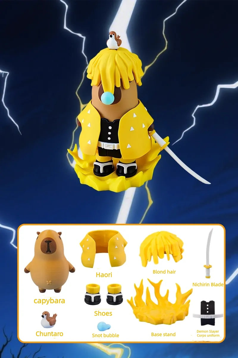 3D Printing Demon Slayer Capybara Magnetic Equipment Toy Set