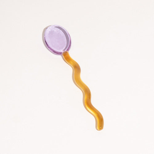 Cucharas de postre de vidrio onduladas divertidas