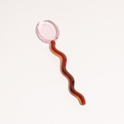 Cucharas de postre de vidrio onduladas divertidas