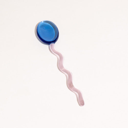 Cucharas de postre de vidrio onduladas divertidas
