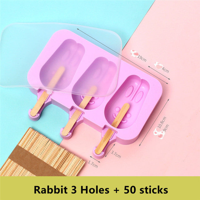 Lindos moldes para helado de conejo