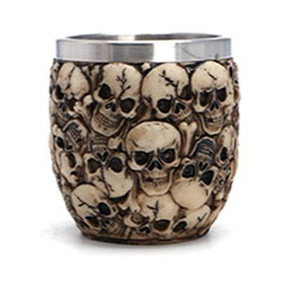 Copa de calavera La copa de acero inoxidable